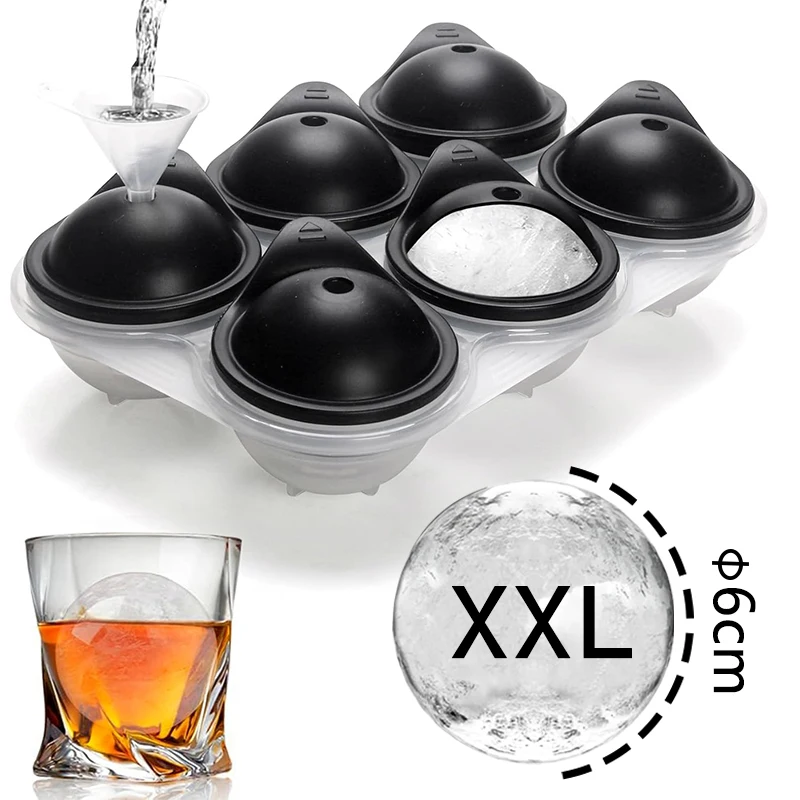 Ice Mold Sphere - Large Silicone Ice Cube Tray With