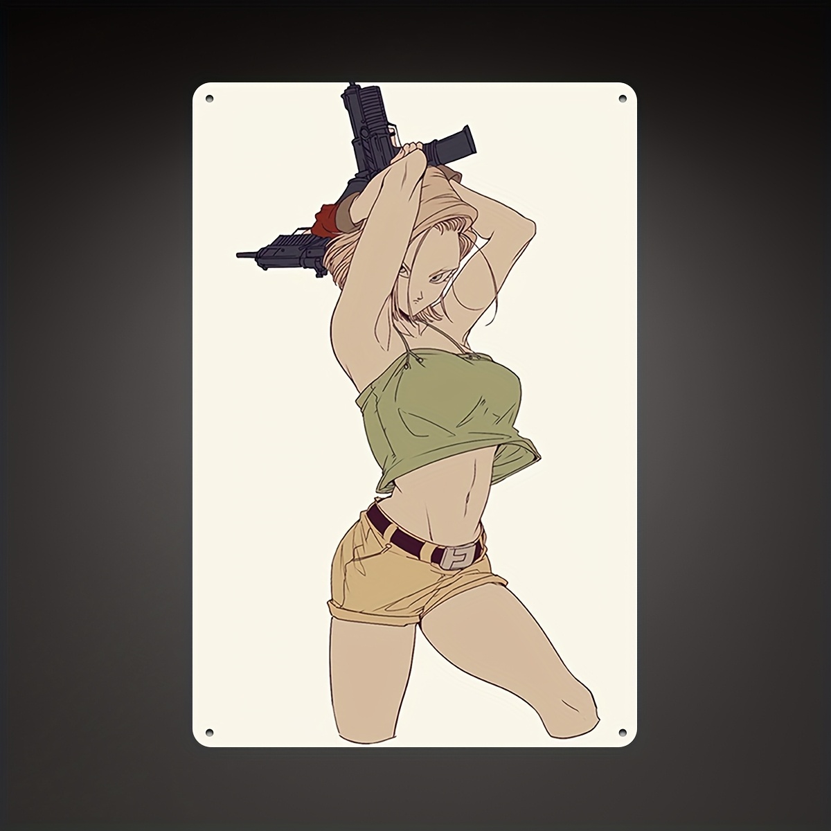 Home Bar Android - Android 18 Anime Girl Metal Wall