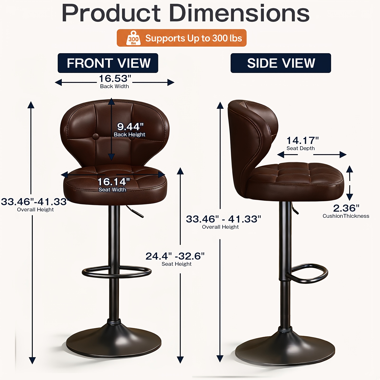 Swivel Height Adjustable Bar S - Home Bar Stools review and price