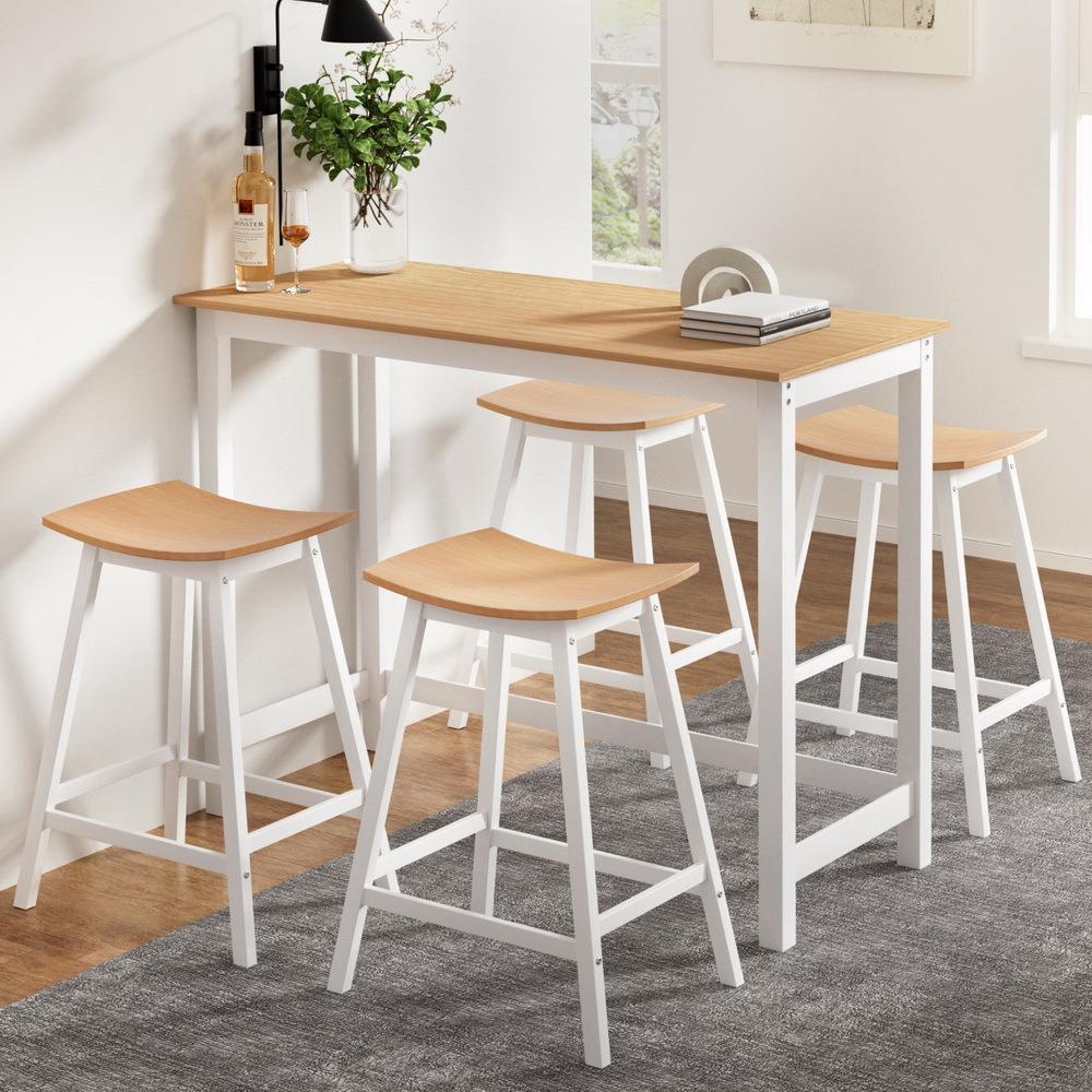 &Solid Wood Bar Table and Stoo - Home Bar Stools review and price