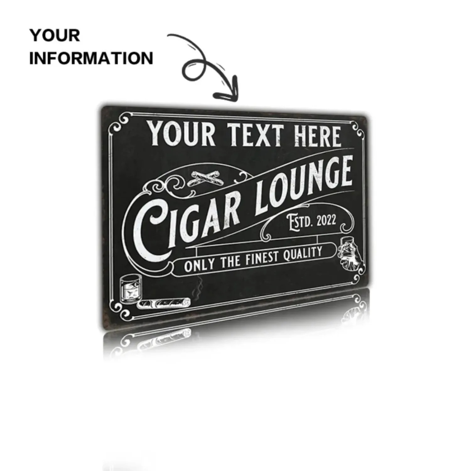 CIFbuy Customizable Cigar Alum - Home Bar Lounge review and price