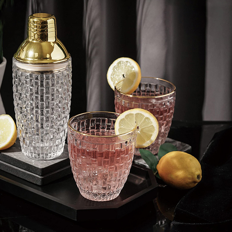 Glass Cocktail Shaker Kit Crys - Bitters Bottle Set review and price
