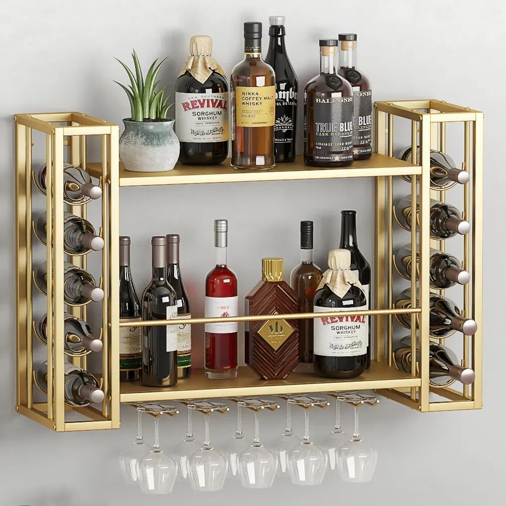 Wall Mounted Wine Rack, Wine R - Home Bar Shelves review and price