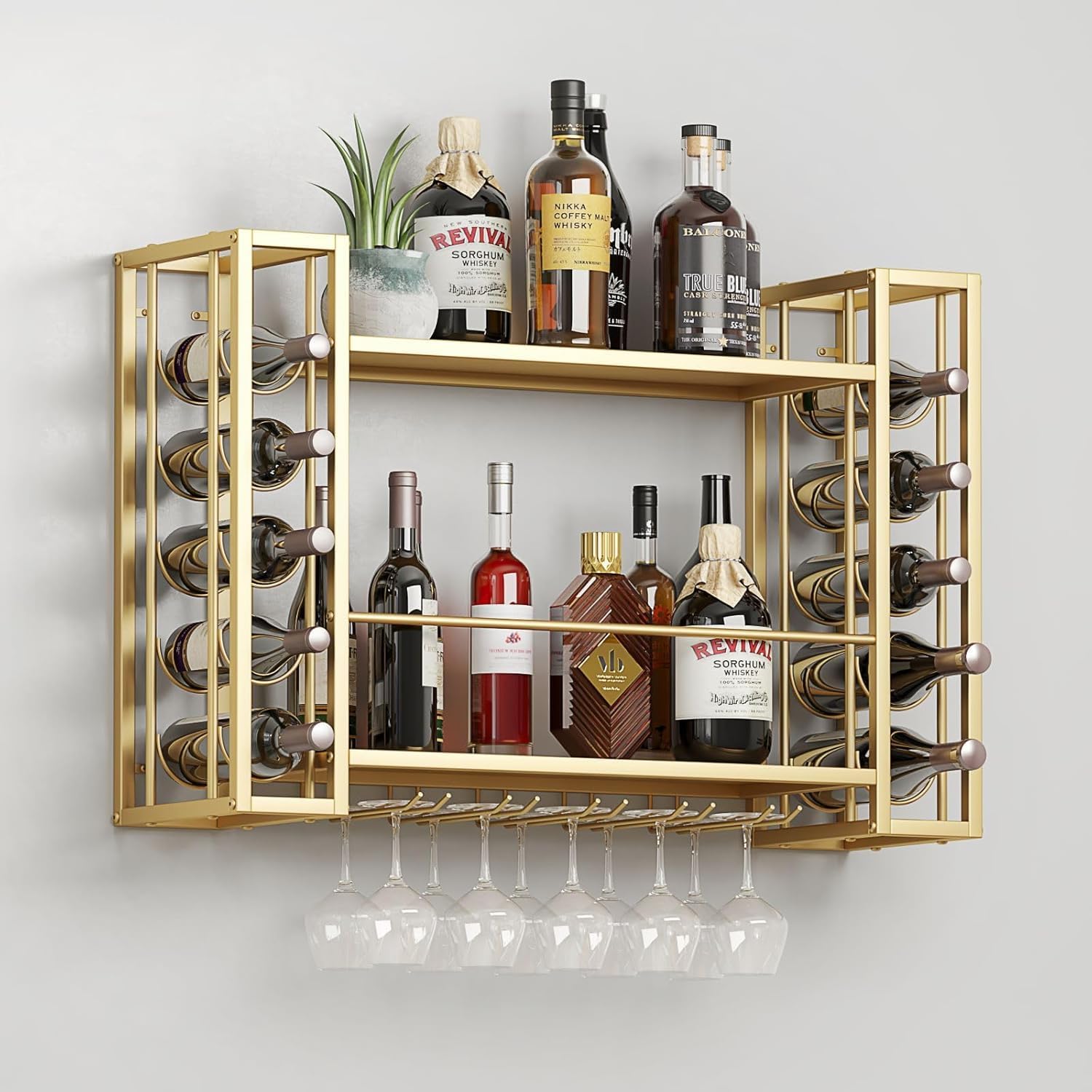 Wall Mounted Wine Rack, Wine R - Home Bar Shelves review and price